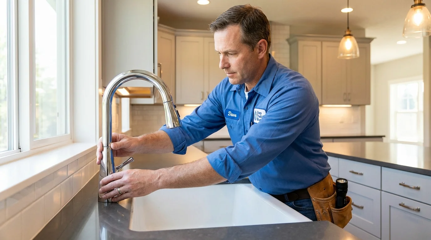 Kitchen faucet installation by Johns Plumbing LLC in Abita Springs